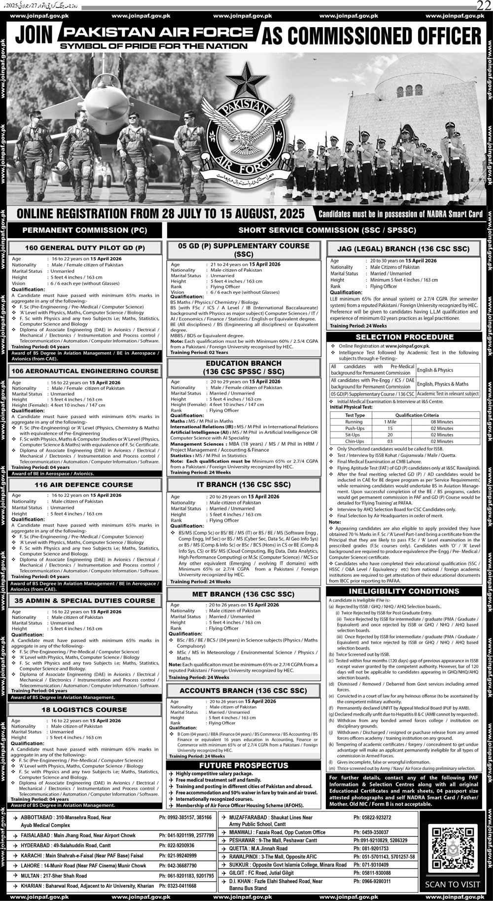 Join PAF Jobs 2025 as GD Pilot Advertisement
