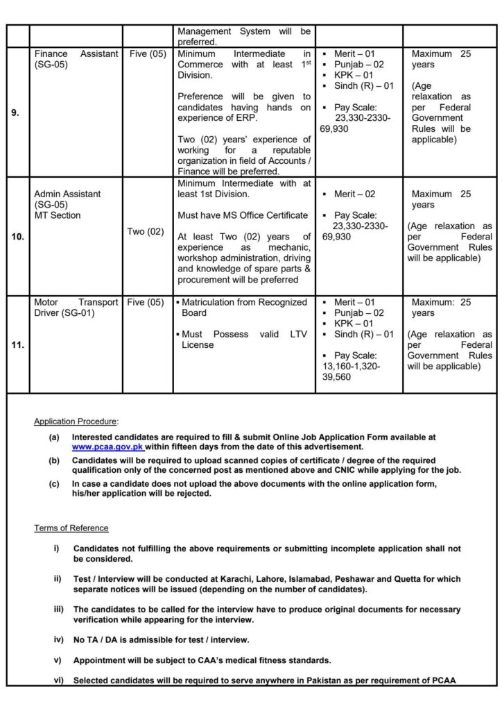 PCAA Jobs 2025 Advertisement: