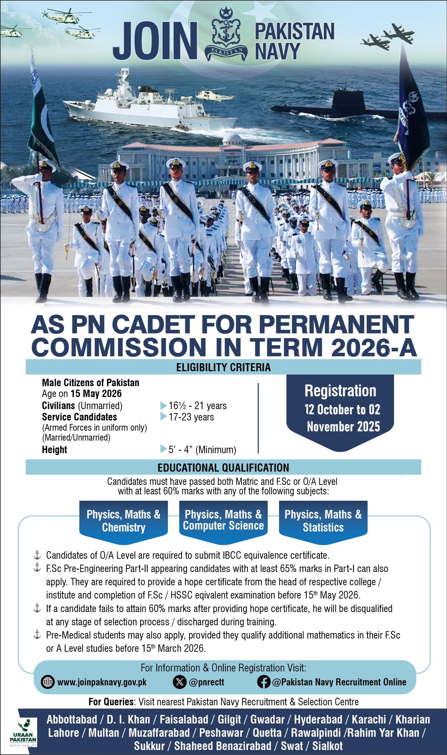Join Pak Navy as PN Cadet 2025 Advertisement: